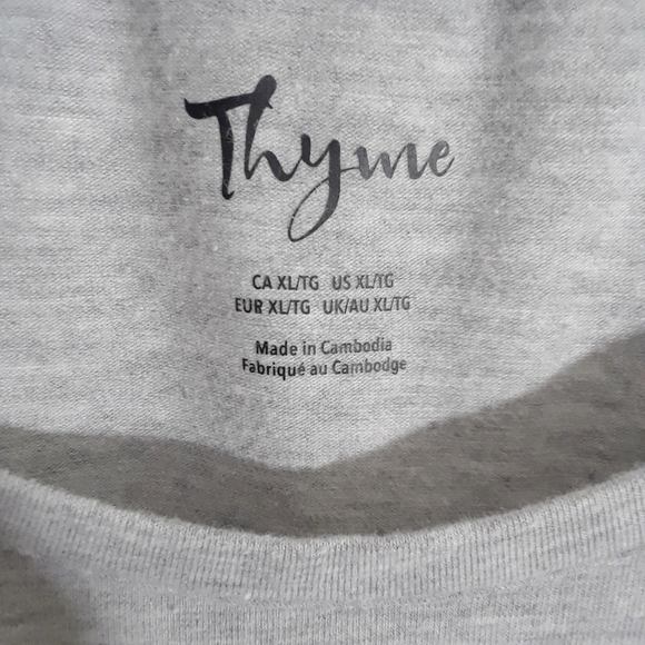 Thyme Maternity grey XL Rock the Bump Ladies Graphic T Shirt - Picture 5 of 5